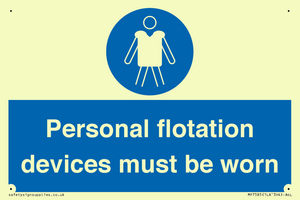 Personal flotation devices must be worn